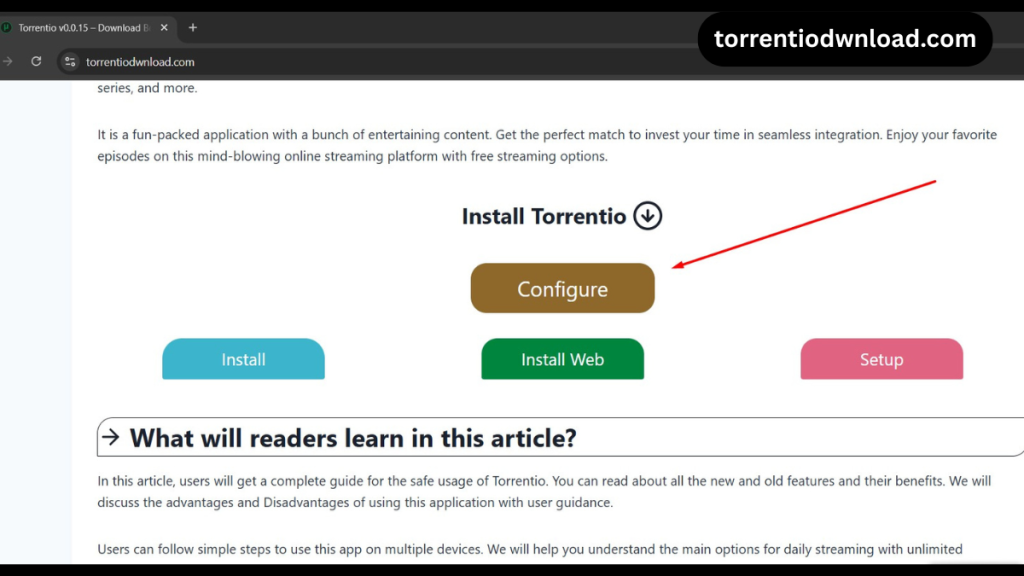 Torrentio installation 1